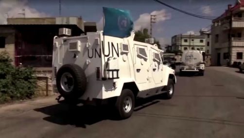 Veículo da missão de paz da ONU no Líbano (Unifil)
