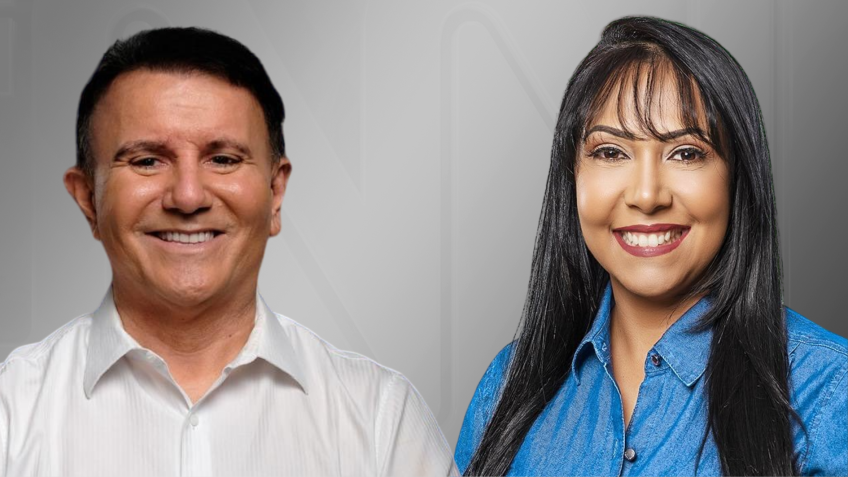 Eduardo Siqueira Campos e Janad Valcari, candidatos a prefeitura de Palmas • Arte/CNN