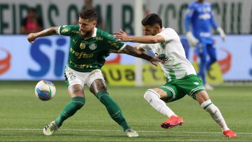 Lance de Palmeiras x Juventude pelo 1º turno do Brasileirão