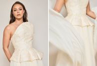 Paolla Oliveira aposta em vestido de noiva de R$ 30 mil em premiação