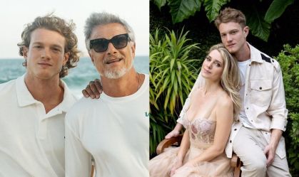 Galã de "Garota do Momento" recebe homenagem de aniversário dos pais