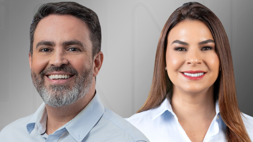 Léo e Mariana Carvalho, candidatos a prefeito de Porto Velho • Arte/CNN
