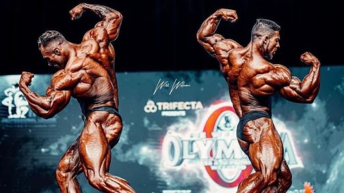 Chris Bumstead e Ramon Dino no Mr. Olympia 2023