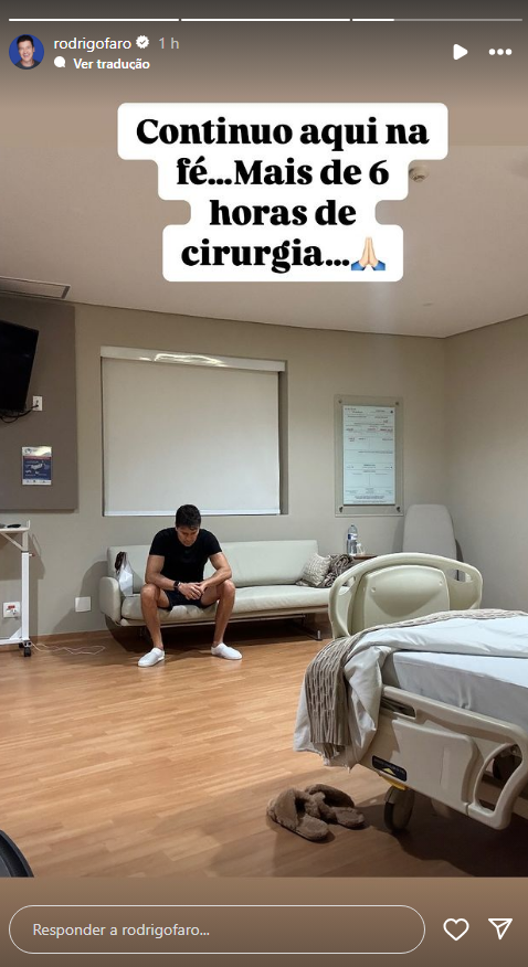 Rodrigo Faro aguarda término de cirurgia de Vera Viel • Instagram/ Rodrigo Faro