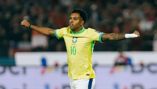 Rodrygo em jogo contra o Chile