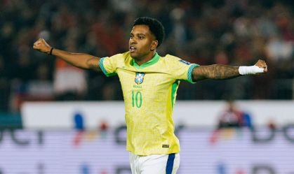 Rodrygo em jogo contra o Chile