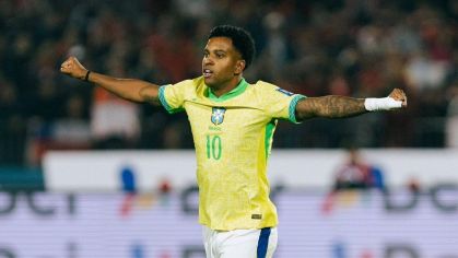 Rodrygo em jogo contra o Chile