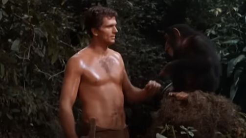 Ron Ely em cena de "Tarzan"