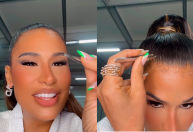 Simone Mendes tira cabelo branco em camarim e desabafa: "Idade chegou"
