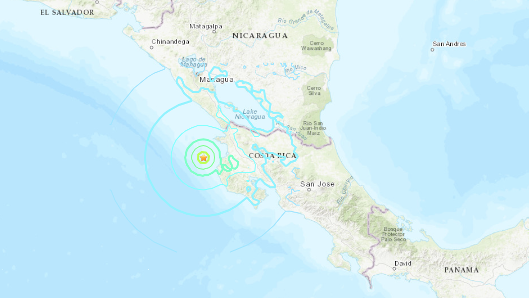 Terremoto de magnitude 6,2 na Costa Rica
