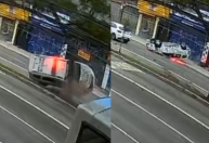 Vídeo: policiais ficam feridos após viatura bater em carro e capotar em SP