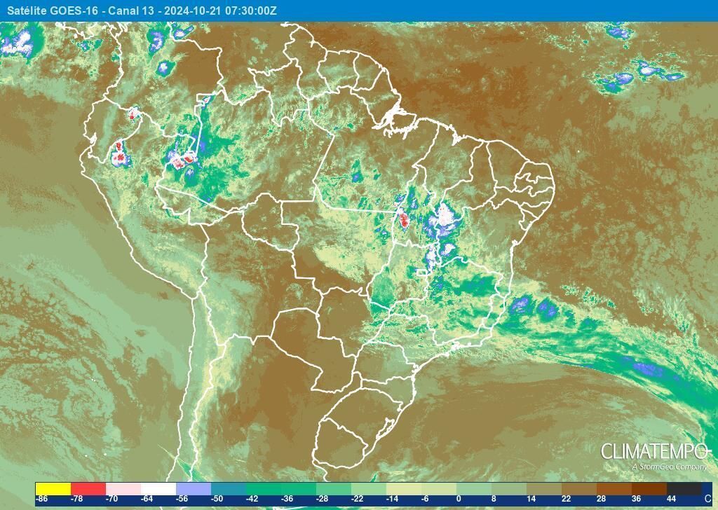 Última semana de outubro de 2024 terá pancadas de chuva a formação de ciclone extratropical. • Climatempo