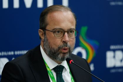 O ministro de Minas e Energia, Alexandre Silveira, falamsobre Memorando de Entendimento assinado com a Argentina no setor de gás natural, na 19° Reunião de Cúpula do G20, no Museu de Arte Moderna