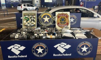 PF apreende anabolizantes jogados do Paraguai para o Brasil pela Ponte da Amizade