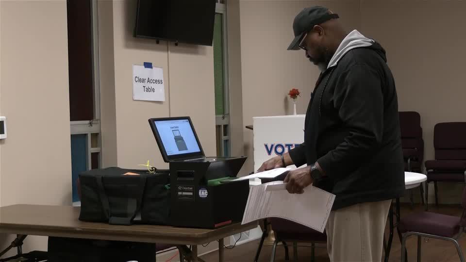 Voters at the polls in Springfield, Ohio