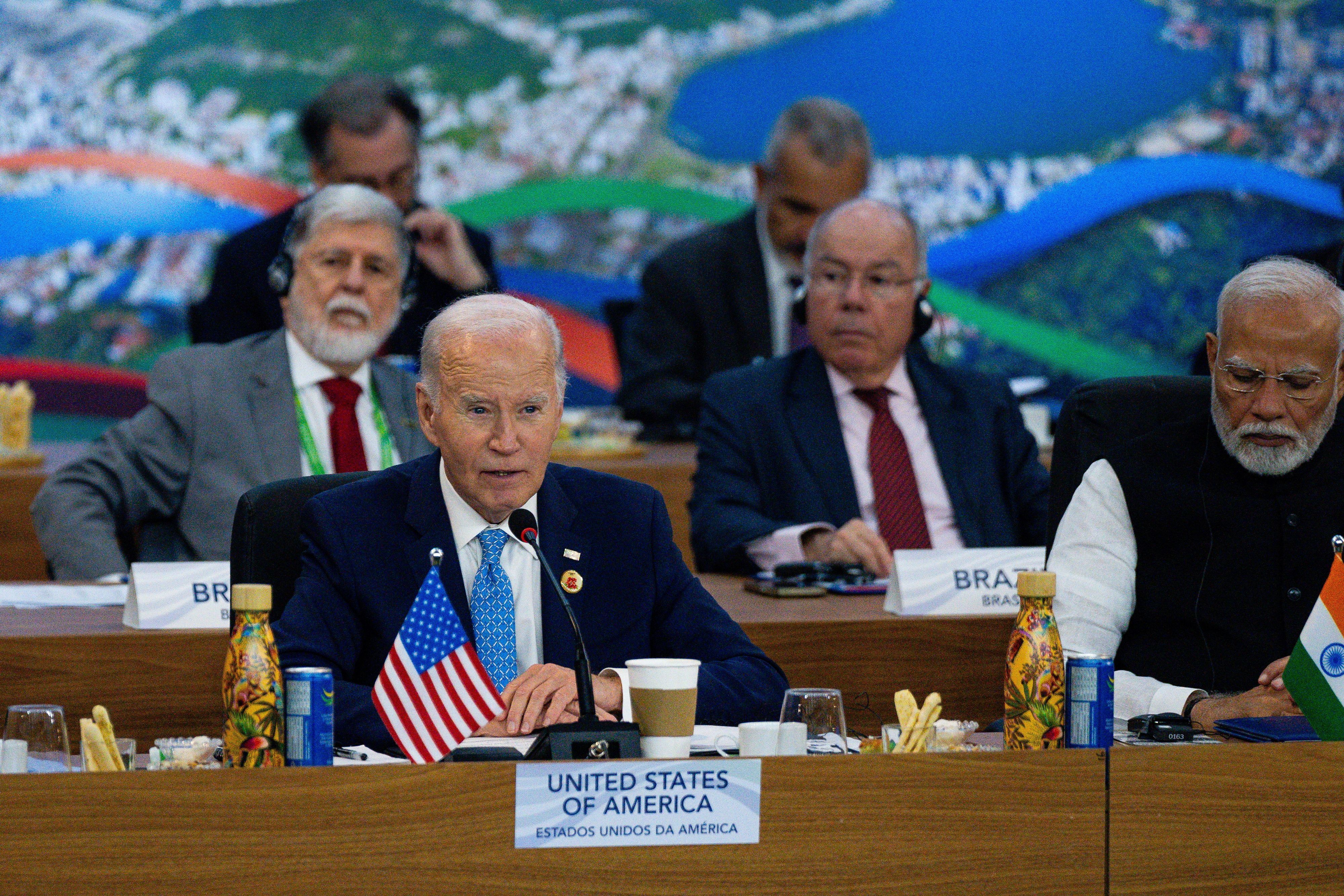 Biden participa de reunião do G20 no Rio de Janeiro
