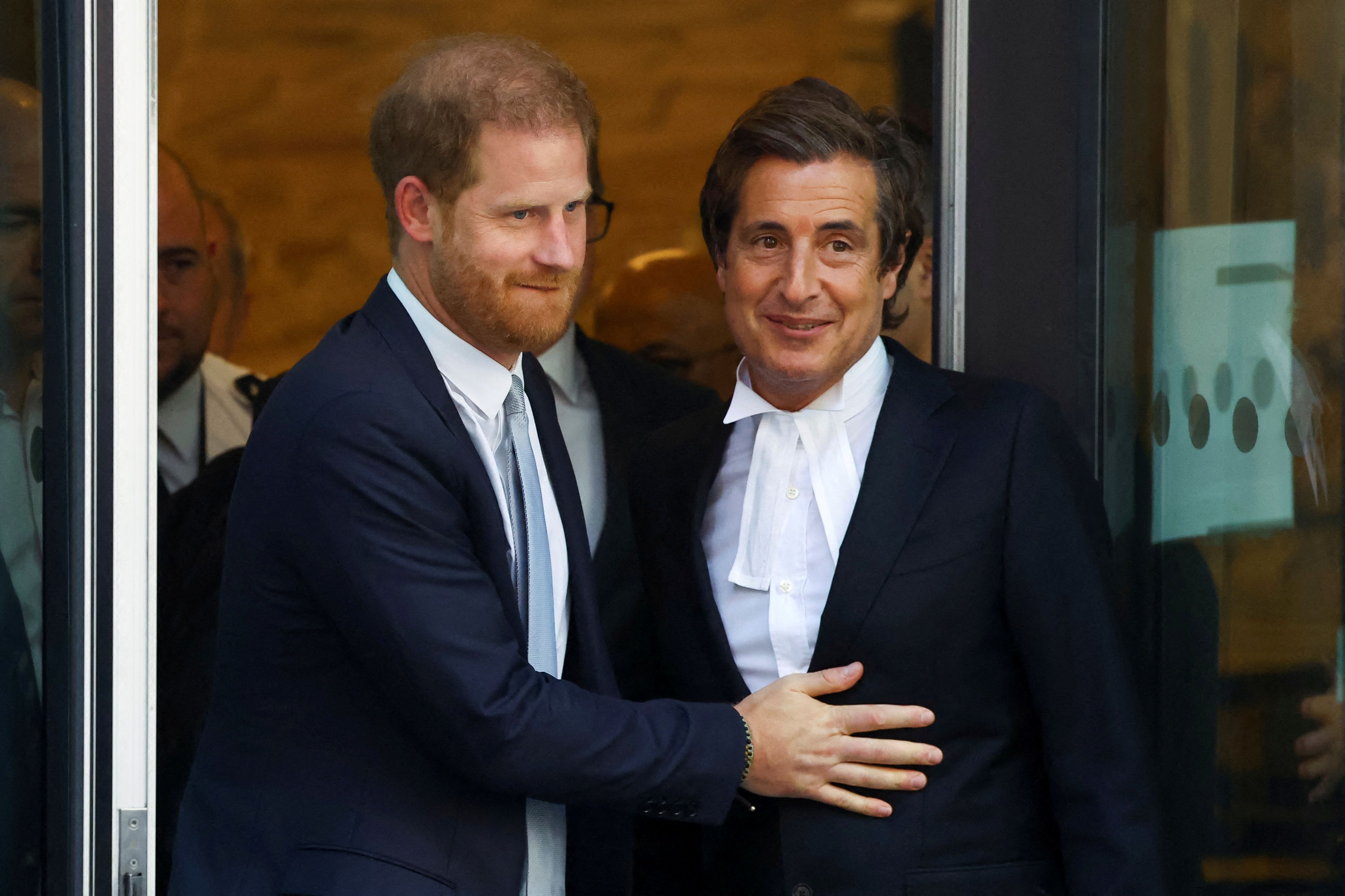 Príncipe Harry e advogado David Sherborne em Londres