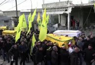 Centenas de pessoas vão a funeral de combatentes do Hezbollah