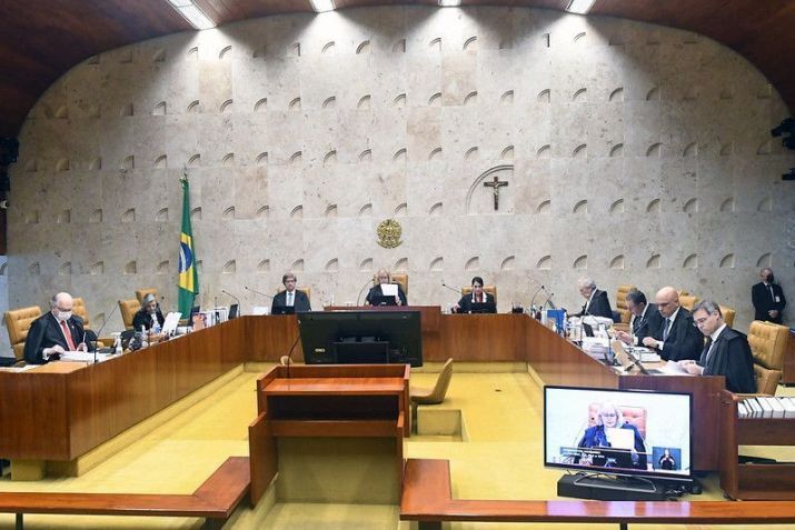 Moraes (segundo da direita para a esquerda) participou de sessão do STF na tarde da quinta-feira 15 de dezembro de 2022 • 15/12/2022 - Carlos Moura/SCO/STF