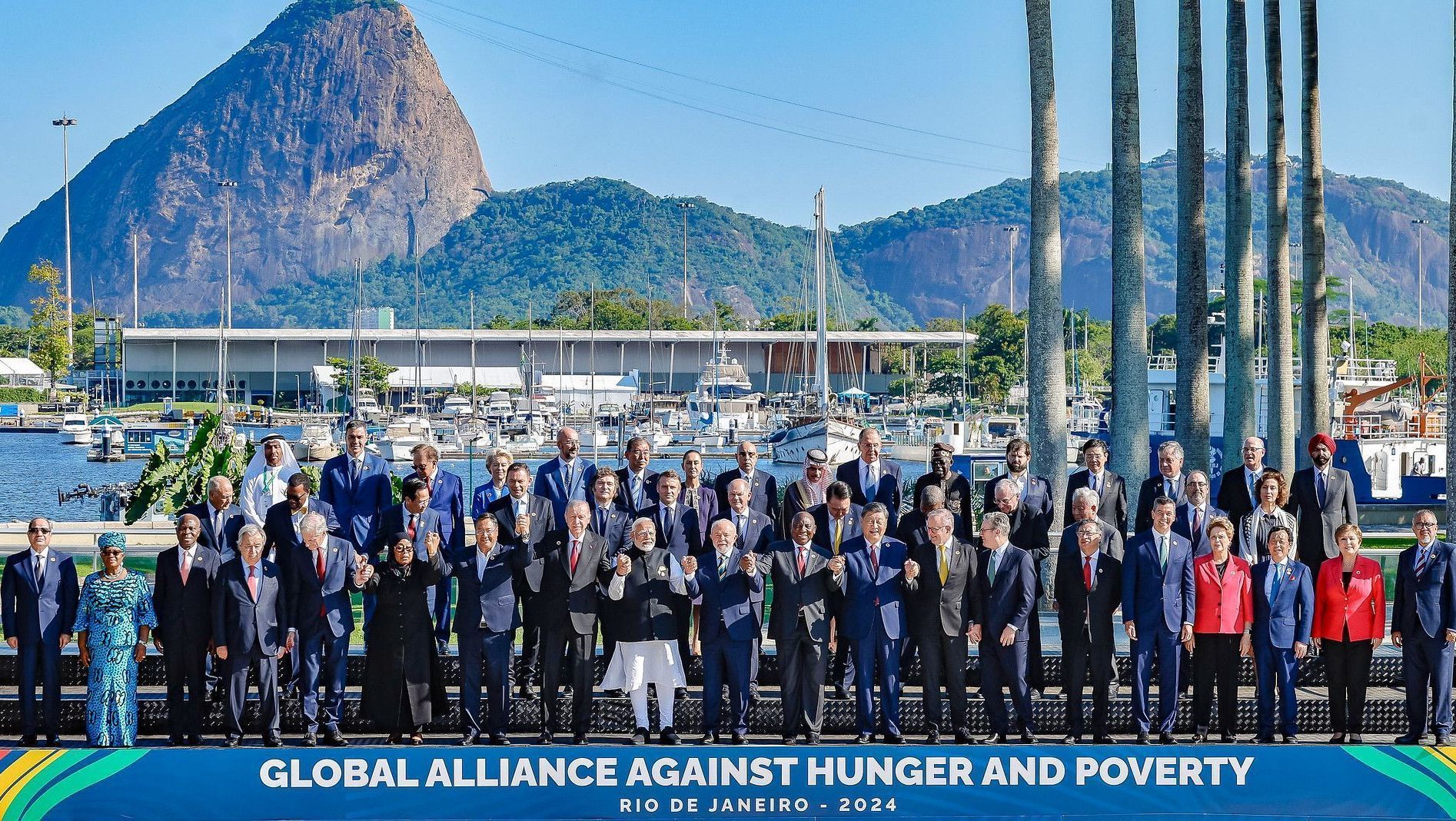 Líderes do G20 se reúnem para "foto de família" no Rio de Janeiro