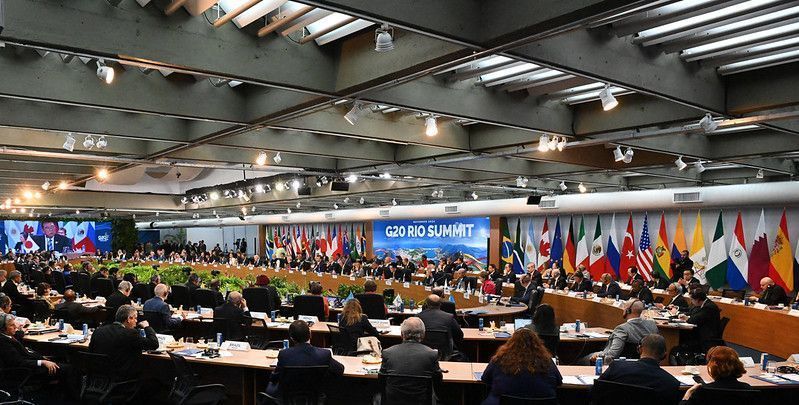 Vista geral parcial da Plenaria do G20 Summit
