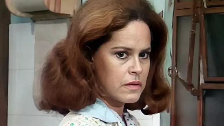 Maria Helena Dias (Zuleica) em "Tieta" • Reprodução/Globo