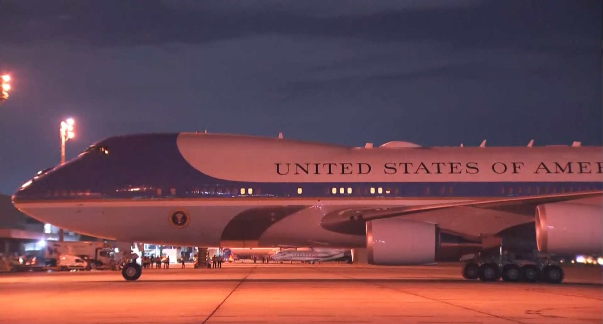 Air Force One chega ao Rio de Janeiro com o presidente americano Joe Biden para a cúpula do G20. • Reprodução