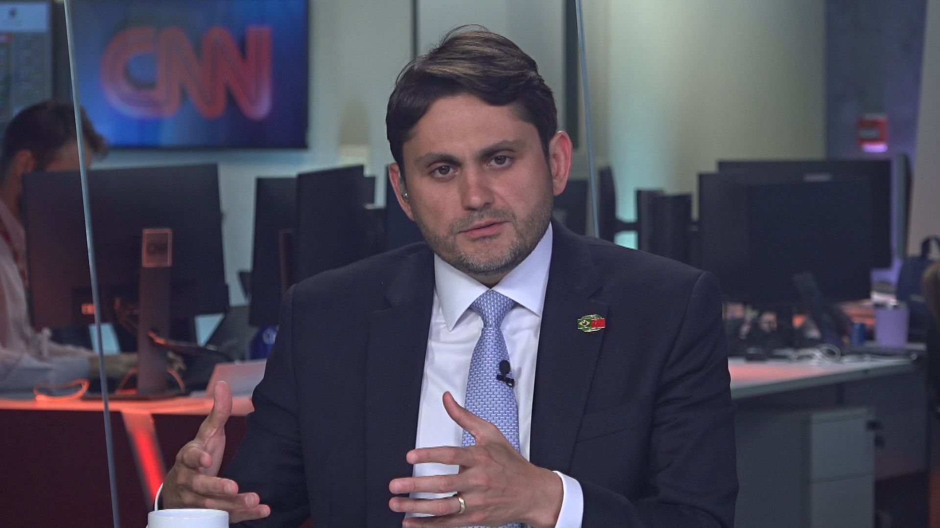 Juscelino Filho, ministro das Comunicações, em entrevista à CNN