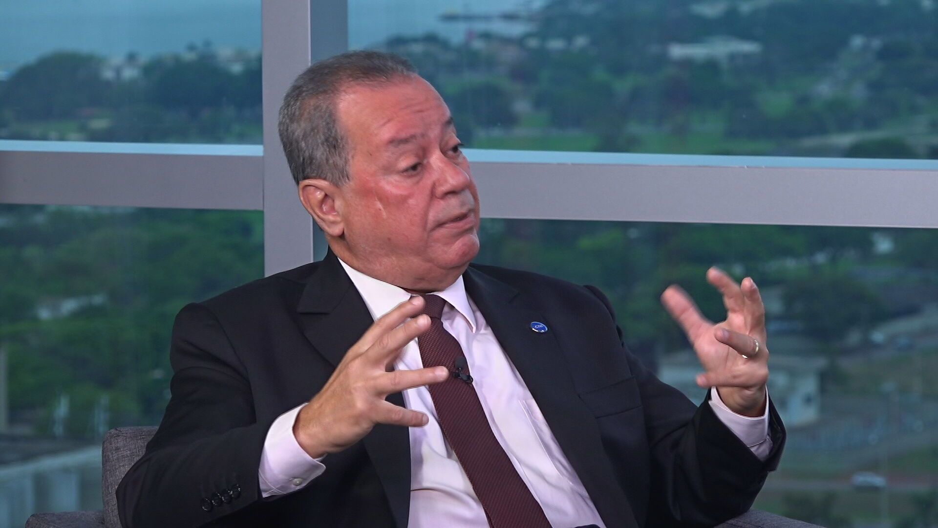 Presidente da Confederação Nacional da Indústria (CNI), Ricardo Alban concede entrevista à CNN