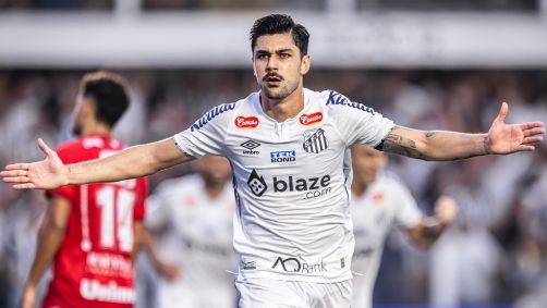 João Basso fez o primeiro gol do Santos na vitória contra o Vila Nova