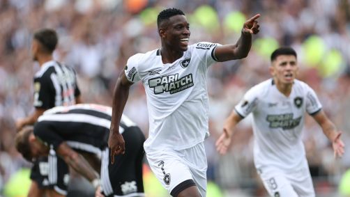 Luiz Henrique comemora gol do Botafogo contra o Atlético-MG pela final da Libertadores