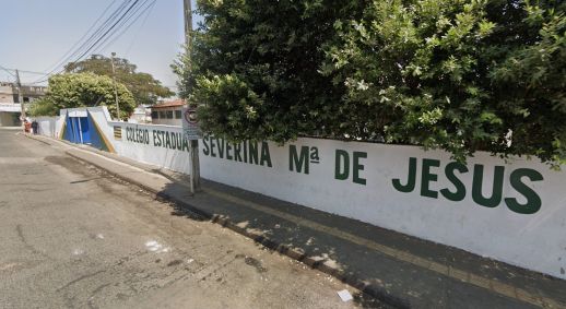 Fachada do colégio estadual Severina Maria de Jesus, em Aparecida de Goiânia