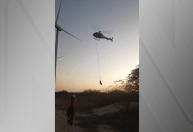 Trabalhadores são resgatados em torre de usina após incêndio no RN