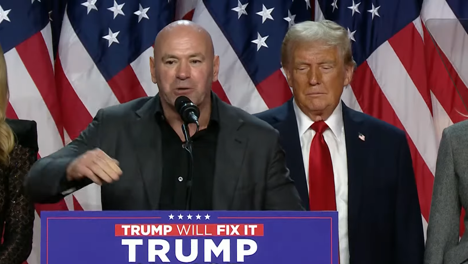 Dana White discursa após vitória de Donald Trump em eleição americana