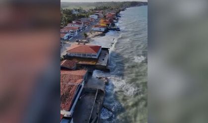 Baía da Traição (PB) decreta estado de calamidade por erosão e avanço do mar