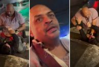 Filho de Maguila espanca ambulante na frente de casa de shows em SP; veja vídeo