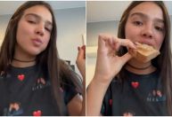 Duda Guerra usa camiseta estampada com a cara Benício Huck; veja fotos