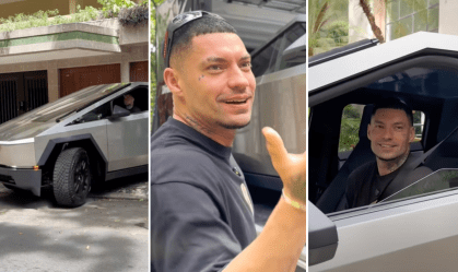 Rapper publicou a chegada do carro no Youtube