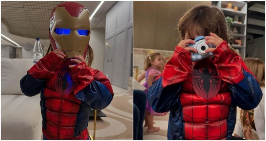 Maria Alice ganhou uma fantasia do Homem Aranha de Virginia • Instagram / Virginia