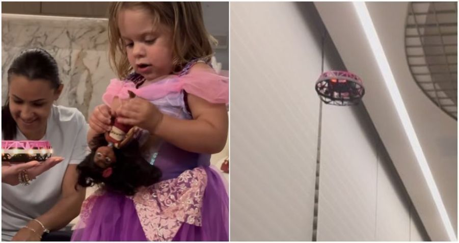 Maria Flor ganhou uma boneca e uma fantasia do "Enrolados" de Virginia • Instagram / Virginia