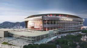 Imagem do projeto do novo estádio do Flamengo