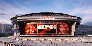 Imagem do projeto do novo estádio do Flamengo