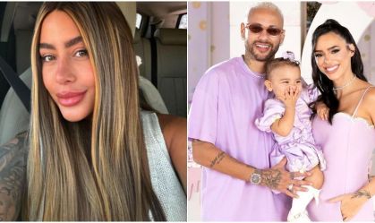 Irmã de Neymar dá jogo de louças de presente para Mavie, que completou 1 ano