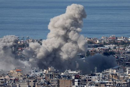 Ataque israelense em Beirute.