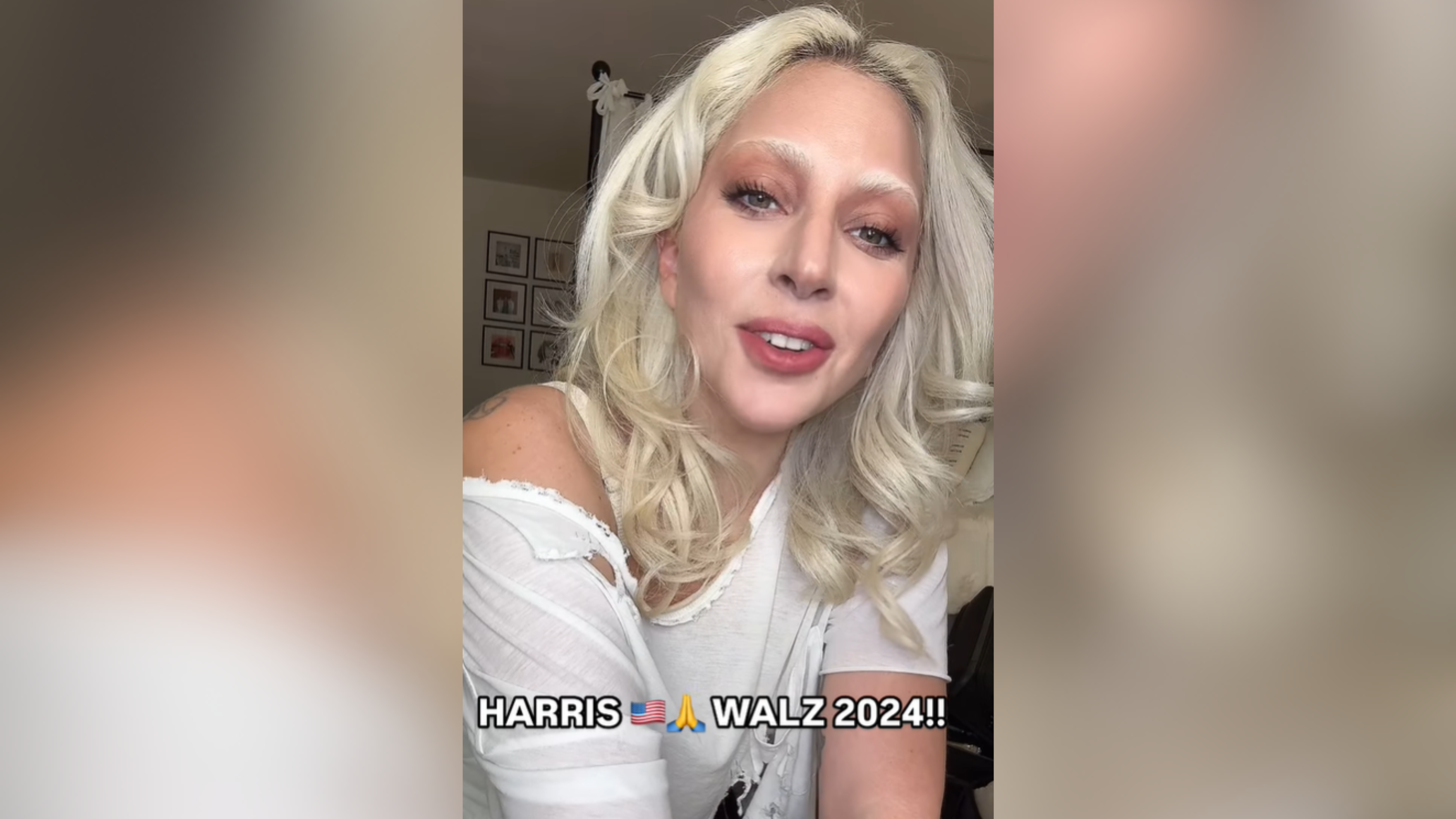 Lady Gaga demonstra em vídeo apoio a Kamala Harris