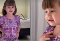 Virginia mostra a filha cantando música do "tio Leandro"
