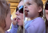 Maria Flor pega chiclete mascado por Virgínia e coloca na própria boca