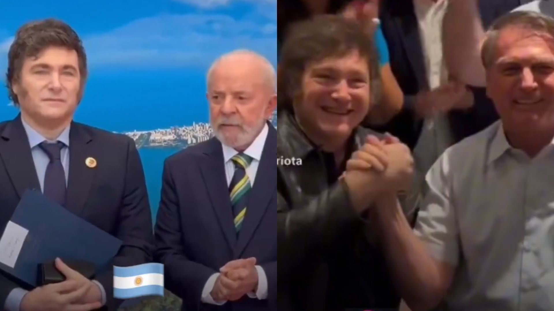 Milei com Lula e Bolsonaro