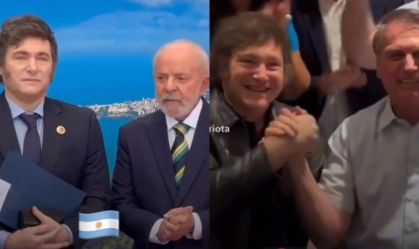 Milei com Lula e Bolsonaro