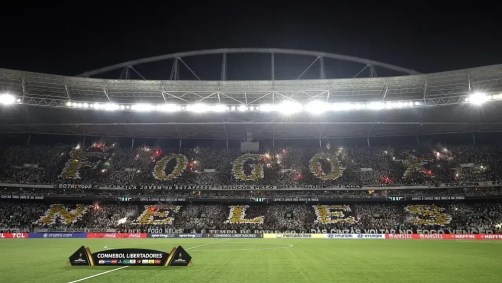 Mosaico da torcida do Botafogo na partida contra o Penarol